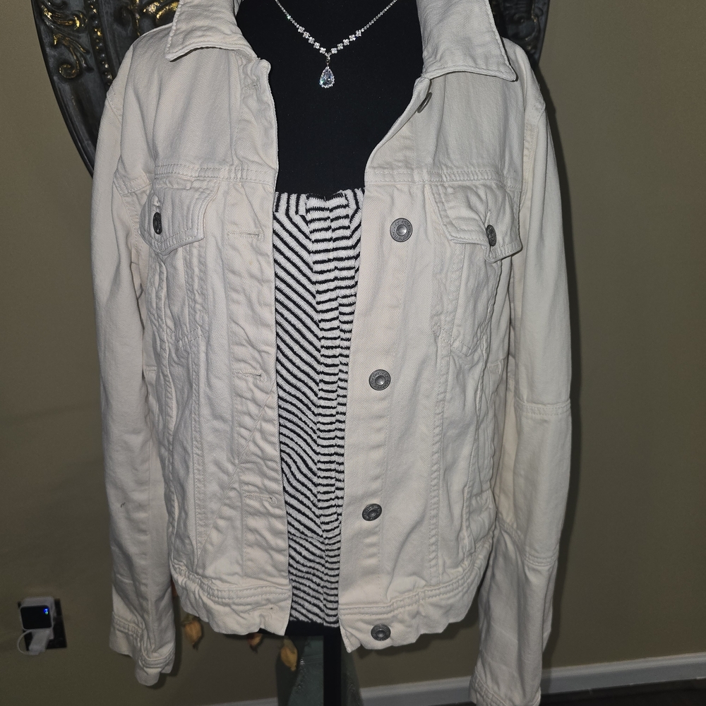 We The Free Off-White Denim Jacket